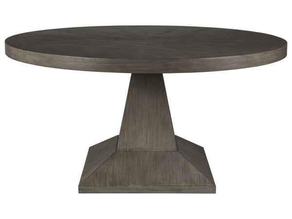 Lexington Artistica Home Chronicle Round Dining Table - Elegant Mahogany Design With Radial Veneer Pattern For Every Home Grigio Wood 2224-870c-41