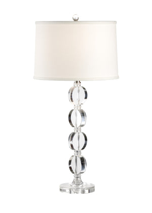 Wildwood Arden Crystal Table Lamp With Polished Nickel Accents, 31" Slim Sculptural Design For Bedside 22245