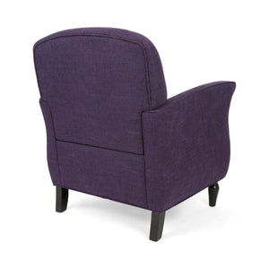 English Elm Christopher Knight Home® - CHAIR modern fabric lounge seat with compact 28.5x28.25x20.75 in dimensions, cozy supportive design Purple 63566.00PLETWD