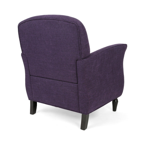 English Elm Christopher Knight Home® - CHAIR modern fabric lounge seat with compact 28.5x28.25x20.75 in dimensions, cozy supportive design Purple 63566.00PLETWD