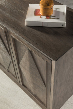 Lexington Artistica Home Exchequer Buffet - Transitional Mahogany Storage With Diamond Pattern Doors, Adjustable Shelves & Drawers Antico Wood 2225-852-39