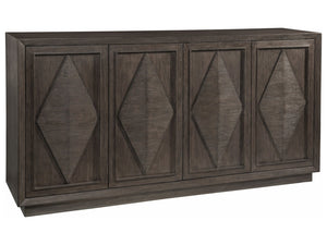 Lexington Artistica Home Exchequer Buffet - Transitional Mahogany Storage With Diamond Pattern Doors, Adjustable Shelves & Drawers Antico Wood 2225-852-39