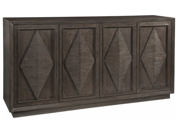 Lexington Artistica Home Exchequer Buffet - Transitional Mahogany Storage With Diamond Pattern Doors, Adjustable Shelves & Drawers Antico Wood 2225-852-39
