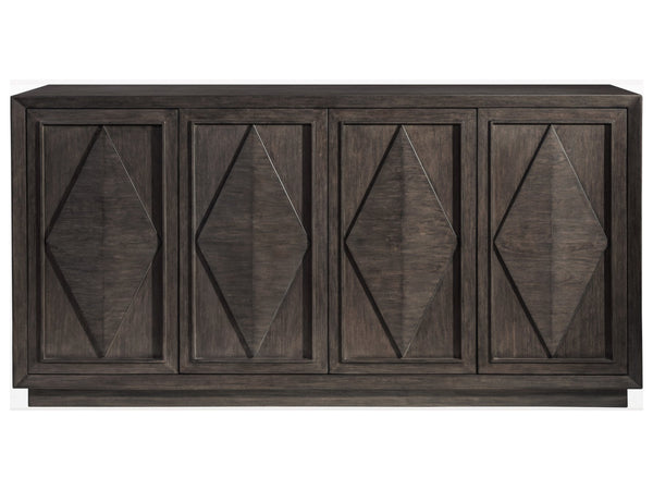 Lexington Artistica Home Exchequer Buffet - Transitional Mahogany Storage With Diamond Pattern Doors, Adjustable Shelves & Drawers Antico Wood 2225-852-39