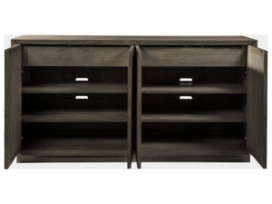 Lexington Artistica Home Exchequer Buffet - Transitional Mahogany Storage With Diamond Pattern Doors, Adjustable Shelves & Drawers Grigio Wood 2225-852-41