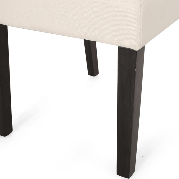 English Elm Dining Chair Set of 2 Upholstered Rubberwood Tapered Legs Contemporary Room N767P411077L