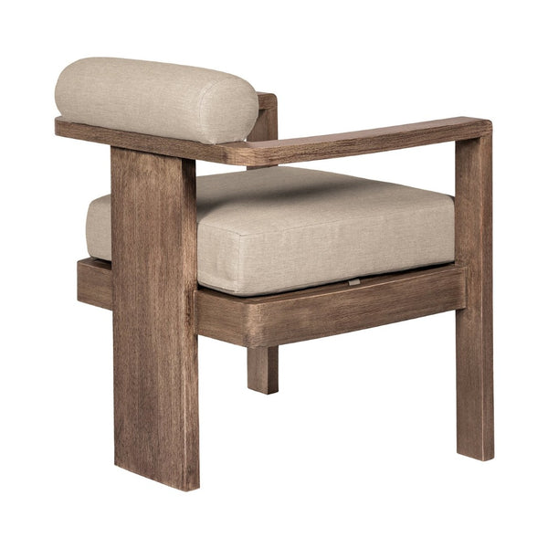 English Elm Relic Outdoor Eucalyptus Dining Chair with Taupe Olefin Cushions Patio Seating B2736P464821