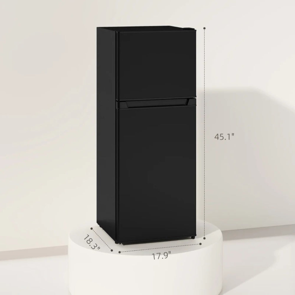 English Elm Compact Two Zone Mini Fridge with Freezer for Dorm Office or Apartment Use T3971P473699