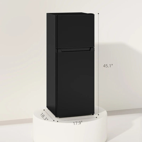 English Elm Compact Two Zone Mini Fridge with Freezer for Dorm Office or Apartment Use T3971P473699