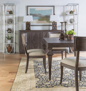 Lexington Artistica Home Aperitif Side Chair - Elegant Mahogany Design With Upholstered Seat, Nailhead Trim & Distinct Finishes Antico Wood 2000-880-39-01