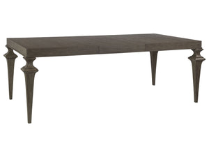 Lexington Artistica Home Brussels Elegant Rectangular Dining Table – Extendable Design In Mahogany With Warm Antico Finish Grigio Wood 2226-877-41
