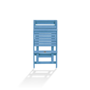 English Elm Coastal Bay Recycled Hdpe Folding Bistro Chair for Patio and Balcony Use Blue B2745P409666
