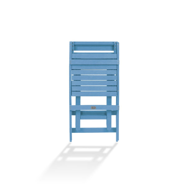 English Elm Coastal Bay Recycled Hdpe Folding Bistro Chair for Patio and Balcony Use Blue B2745P409666