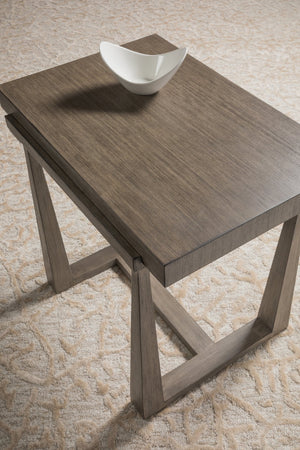 Lexington Artistica Home Grantland Rectangular End Table - Timeless Mahogany Design With Elegant Textures For Any Room Grigio Wood 2227-955-41