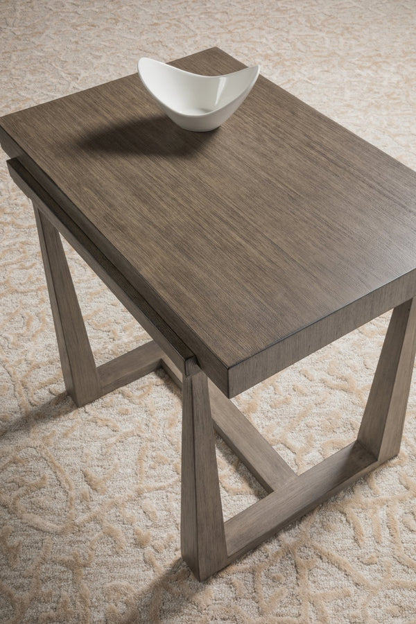 Lexington Artistica Home Grantland Rectangular End Table - Timeless Mahogany Design With Elegant Textures For Any Room Grigio Wood 2227-955-41