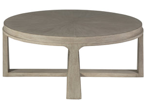Lexington Artistica Home Rousseau Round Cocktail Table - Elegant Mahogany Design With Radial Matched Top For Modern Homes Bianco Wood 2228-943-40