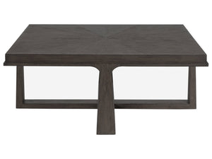 Lexington Artistica Home Rousseau Square Cocktail Table - Elegant Mahogany Design With Sunburst Pattern For Any Room Decor Antico Wood 2228-947-39