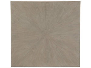 Lexington Artistica Home Rousseau Square Cocktail Table - Elegant Mahogany Design With Sunburst Pattern For Any Room Decor Bianco Wood 2228-947-40