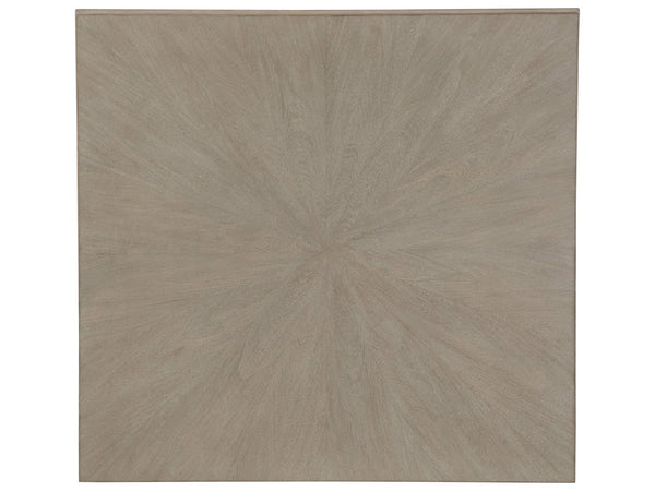 Lexington Artistica Home Rousseau Square Cocktail Table - Elegant Mahogany Design With Sunburst Pattern For Any Room Decor Bianco Wood 2228-947-40