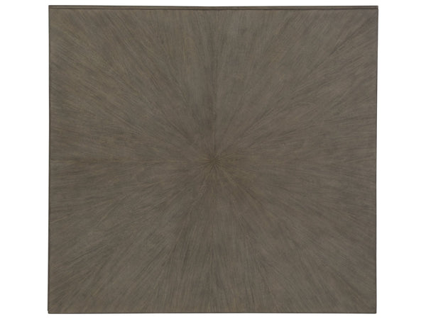 Lexington Artistica Home Rousseau Square Cocktail Table - Elegant Mahogany Design With Sunburst Pattern For Any Room Decor Grigio Wood 2228-947-41