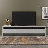 Sylvan 85.43 TV Stand in White Matte 222953 Manhattan Comfort