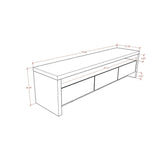 Sylvan 85.43 TV Stand in White Matte 222953 Manhattan Comfort