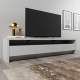 Sylvan 85.43 TV Stand in White Matte 222953 Manhattan Comfort