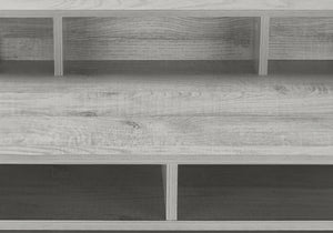 English Elm Computer Desk with Hutch and Shelves, 48" Workstation with Sturdy Metal Frame for Home Office Use Grey 51 L x 26 W x 7 H B2710P219906