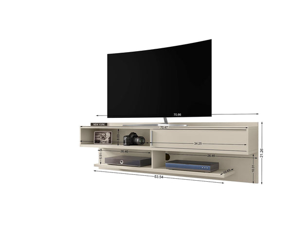 Manhattan Comfort Astor Modern Floating Entertainment Center Off White 222BMC1
