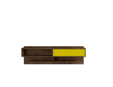 Manhattan Comfort Astor Modern Floating Entertainment Center Rustic Brown and Yellow 222BMC94