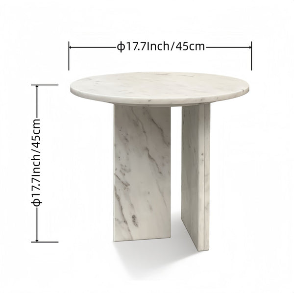 English Elm White Natural Marble Coffee Table Set - Elegant, Durable & Versatile Accent Tables For Living Rooms W1696P262762-GIGA