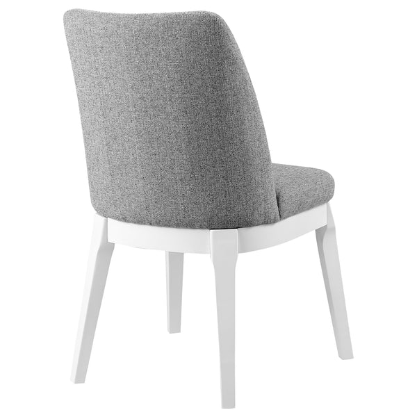 English Elm Rupert Light Grey Upholstered Dining Side Chair Set of 2 — Tall Curved Backs, Plush Seats, Durable Fabric Comfort B062P299821