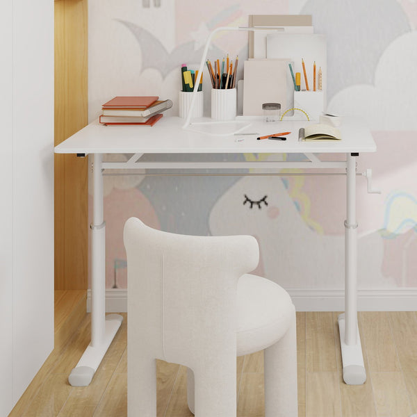 English Elm Adjustable Study Desk For Kids & Adults – Compact, Height-Adjustable Workspace, Modern Design Solutions W1935P338362