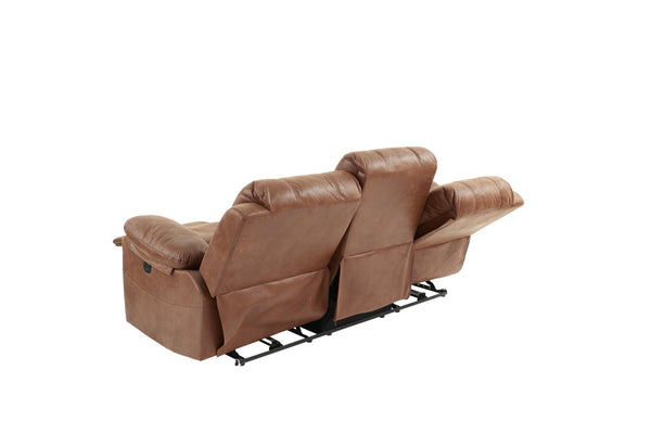English Elm Modern Power Reclining Sofa with Usb Port Faux Leather Pillow Top Arms Living Room B011P467869