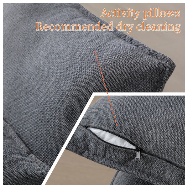 English Elm 130" U-Shaped Sofa With Console & Cupholders - Spacious 6-Seat Sleeper Couch For Living Room Comfort W1117S00241