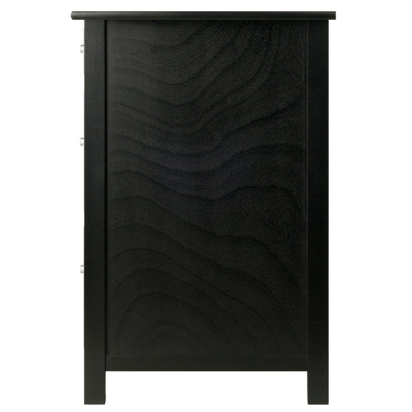 Winsome Wood Delta Home Office File Cabinet - Sleek Black Design With Ample Storage For Files & Essentials Black Composite Wood 22321-winsome-wood