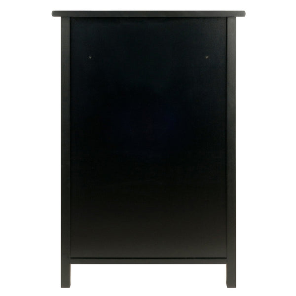 Winsome Wood Delta Home Office File Cabinet - Sleek Black Design With Ample Storage For Files & Essentials Black Composite Wood 22321-winsome-wood