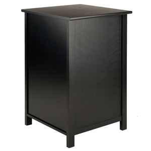 Winsome Wood Delta Home Office File Cabinet - Sleek Black Design With Ample Storage For Files & Essentials Black Composite Wood 22321-winsome-wood