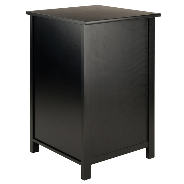 Winsome Wood Delta Home Office File Cabinet - Sleek Black Design With Ample Storage For Files & Essentials Black Composite Wood 22321-winsome-wood