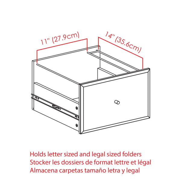 Winsome Wood Delta Home Office File Cabinet - Sleek Black Design With Ample Storage For Files & Essentials Black Composite Wood 22321-winsome-wood