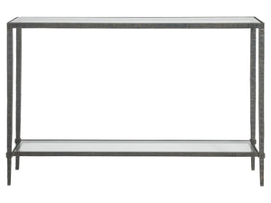 Lexington Artistica Home Claret Console Table - Hand-forged Iron Base With Glass Top, Elegant Design For Home Décor St. Laurent Wood 2233-966-44