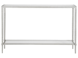 Lexington Artistica Home Claret Console Table - Hand-forged Iron Base With Glass Top, Elegant Design For Home Décor Argento Wood 2233-966-46