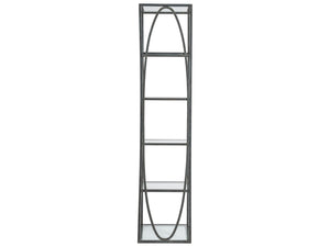 Lexington Artistica Home Ellipse Sculptural Modern Etagere - Hand Forged Iron Design With Exquisite Craftsmanship And Detail St. Laurent Wood 2234-990-44