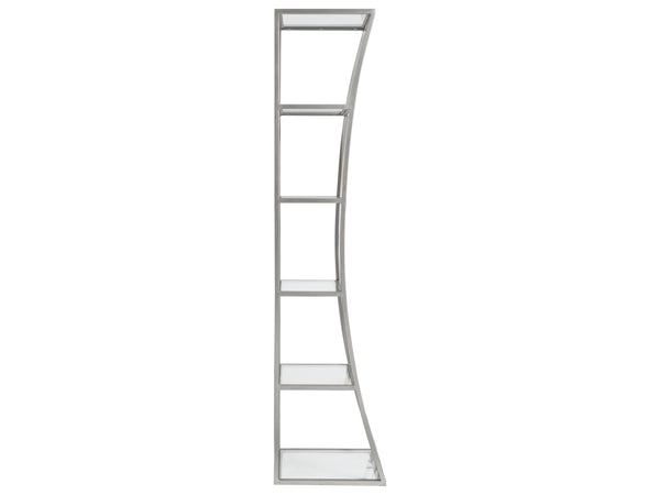 Lexington Artistica Home Ellipse Sculptural Modern Etagere - Hand Forged Iron Design With Exquisite Craftsmanship And Detail Argento Wood 2234-990-46
