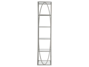 Lexington Artistica Home Ellipse Sculptural Modern Etagere - Hand Forged Iron Design With Exquisite Craftsmanship And Detail Argento Wood 2234-990-46