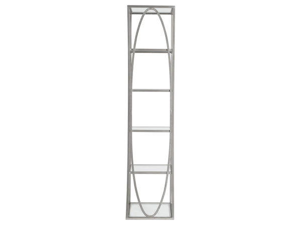 Lexington Artistica Home Ellipse Sculptural Modern Etagere - Hand Forged Iron Design With Exquisite Craftsmanship And Detail Argento Wood 2234-990-46