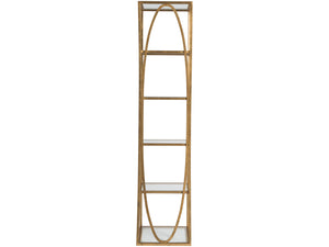 Lexington Artistica Home Ellipse Sculptural Modern Etagere - Hand Forged Iron Design With Exquisite Craftsmanship And Detail Gold Leaf Wood 2234-990-48