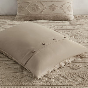 English Elm 2 Piece Chenille Tufted Jacquard Comforter Set Heavyweight Southwestern Boho Bedding B035P319508