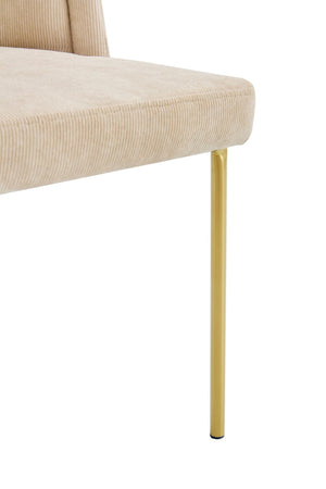 English Elm Set Set Of 2 Stylish Beige Dining Chairs With Brown Legs For Modern Comfort And Elegance In Your Home W370P193935-GIGA