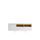 Winston 53.14 TV Stand in White and Cinnamon 223951 Manhattan Comfort